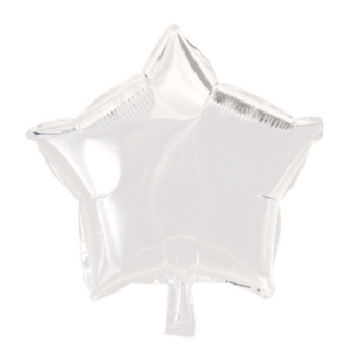 Globos Folieballon - Ster - Wit - 45cm - Zonder vulling