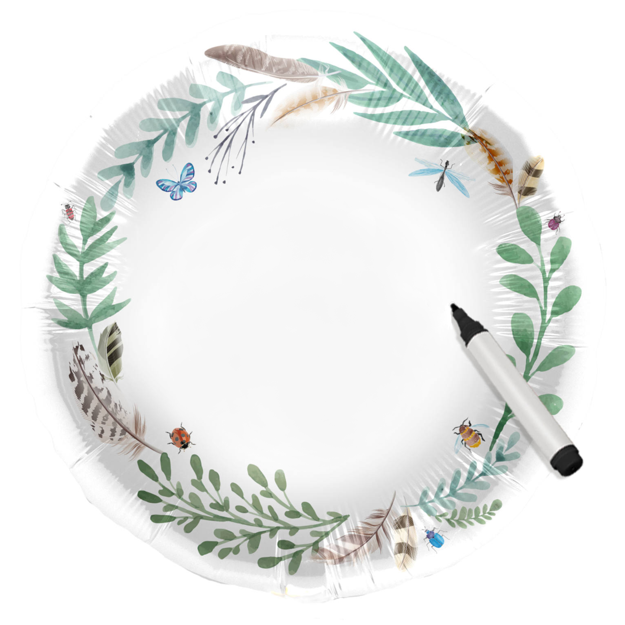 Folieballon - Beschrijfbaar - Natuur - 45cm - Zonder vulling