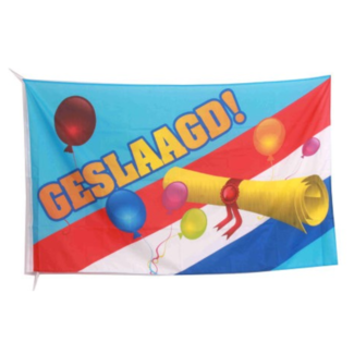 PartyXplosion Vlag - Geslaagd - 150x90cm