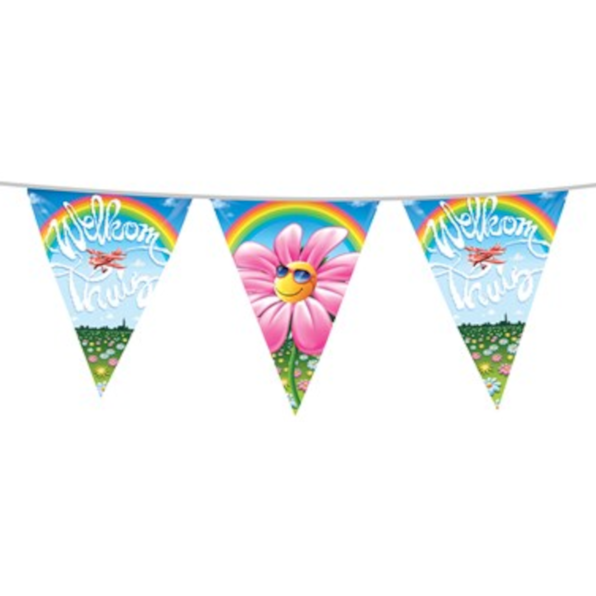 Vlaggenlijn - Welkom thuis - Regenboog - 6m