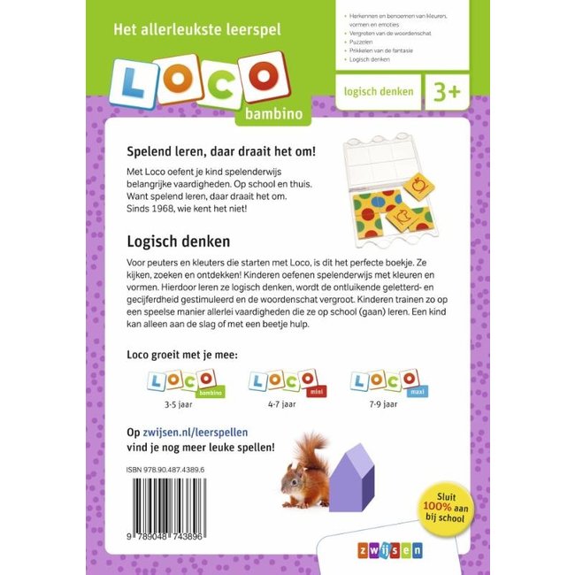 Loco Leerspellen Loco Bambino - Boekje - Logisch denken - 3-5 jaar