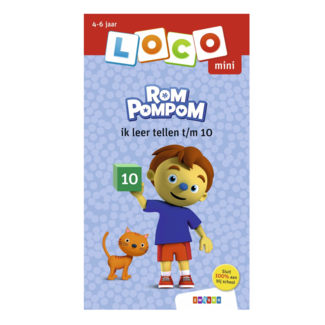 Loco Leerspellen Loco Mini - Boekje - Rompompom - Ik leer tellen t/m 10 - 4-6 jaar