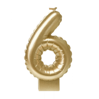 Paper Dreams Taartkaarsje - 6 - Goud