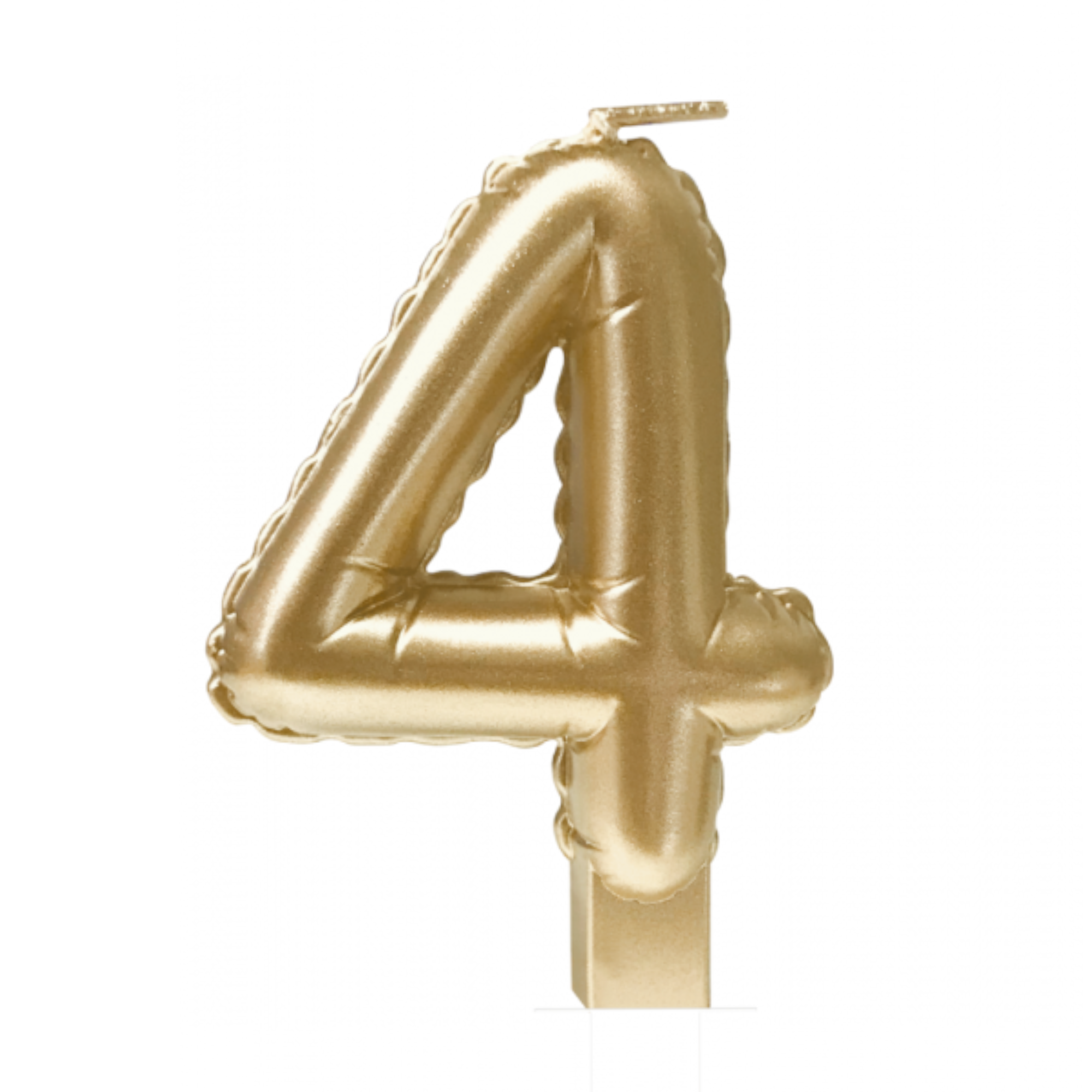 Taartkaarsje - 4 - Goud