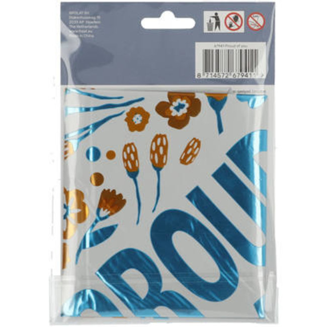 Folat Folieballon - Proud of you - 45cm - Zonder vulling