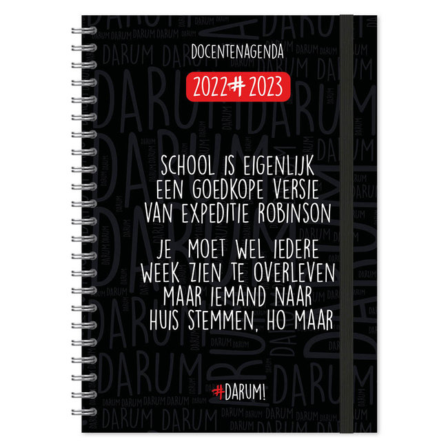 Agenda 2023 - Docentenagenda - Darum! A4 - 21x29,7cm - 1234feest.nl