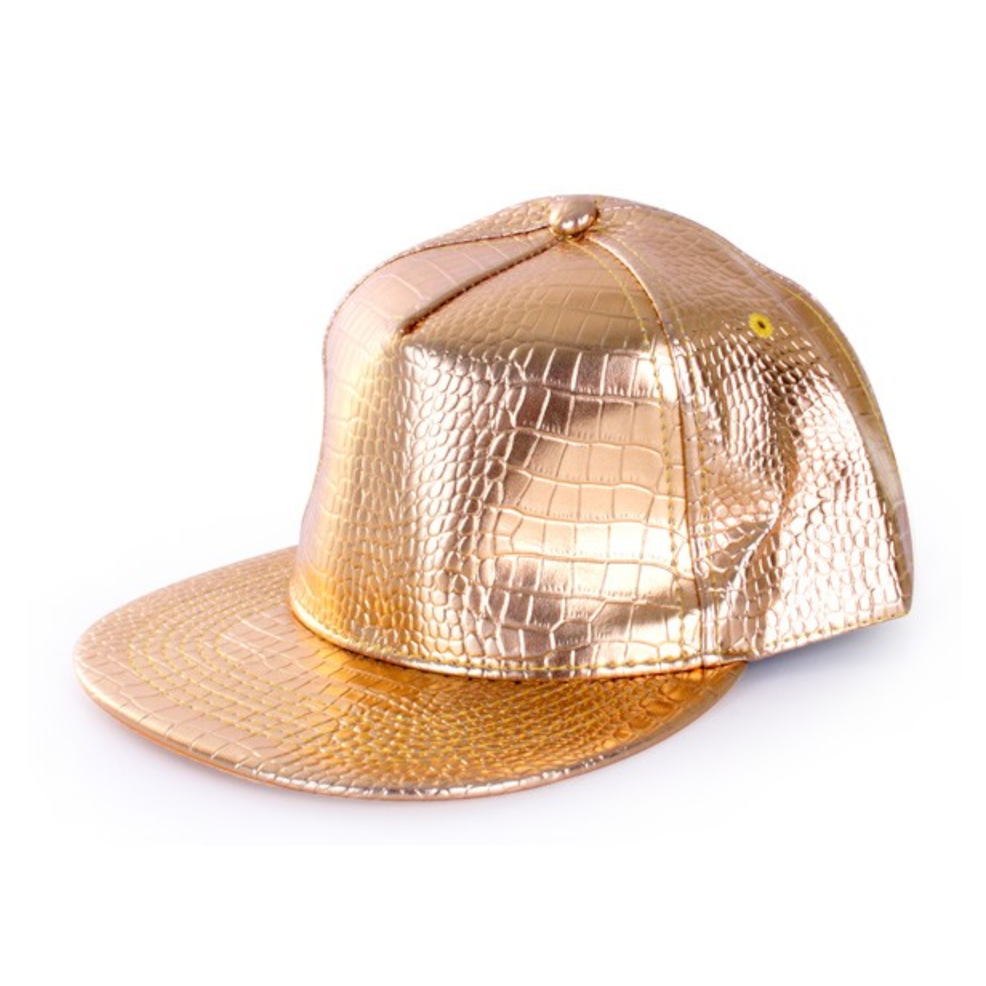 Pet - Baseball cap - Rapper - Goud - Slangenleerrelief