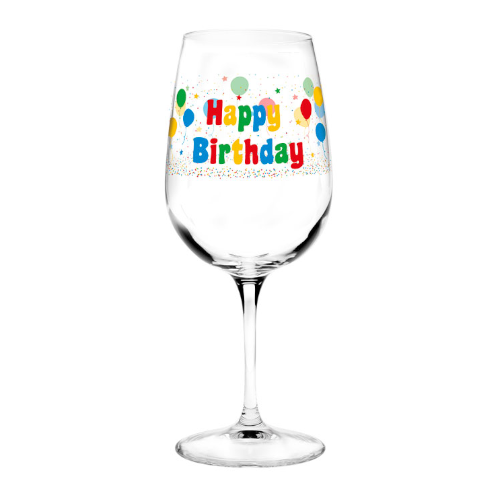Wijnglas - Happy Birthday - 0,5L - 21,8cm - In doosje