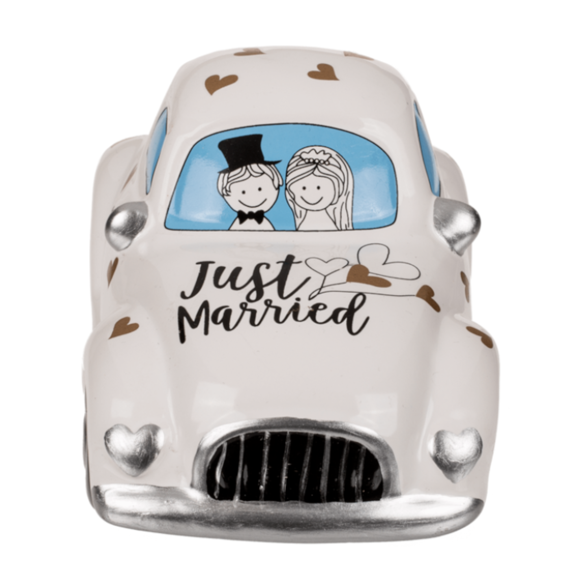 Spaarpot - Huwelijk - Trouwauto - Keramiek - 16x8,5cm
