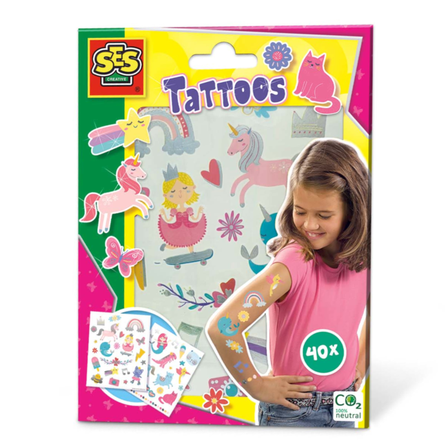 SES Plak tattoos - Voor kinderen - Sprookjes - 3+