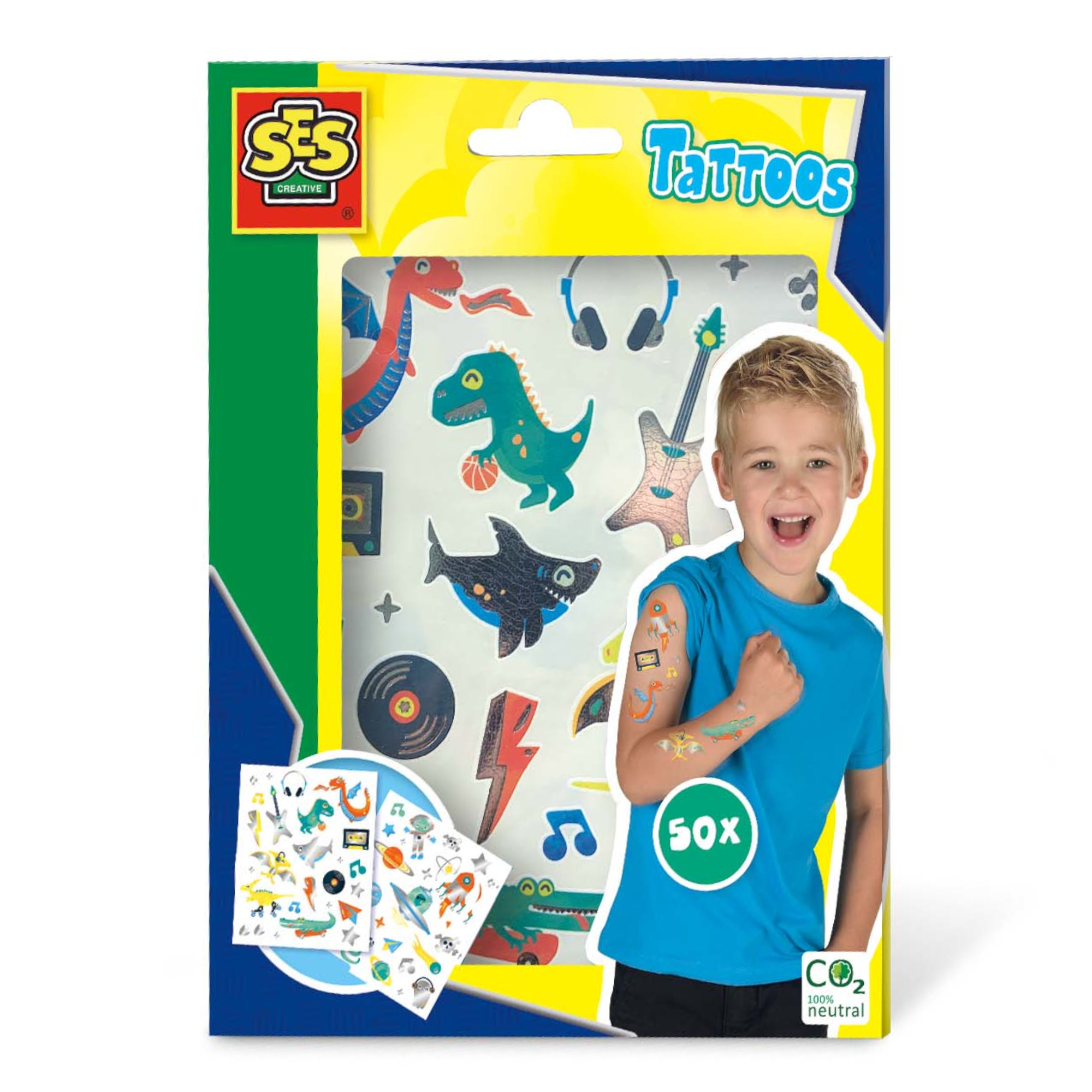 Plak tattoo - 50st. - Voor kinderen - Metallic