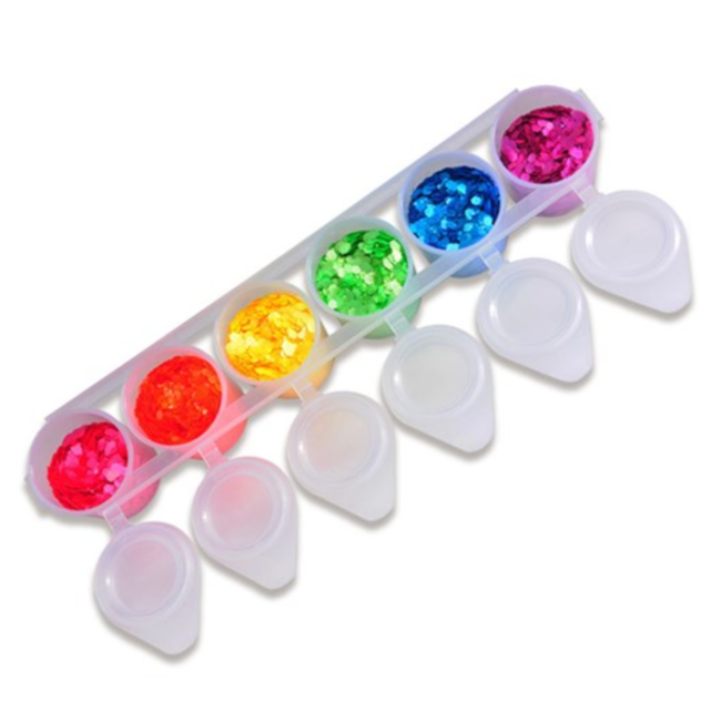 Superstar Glitters - Groot - Neonkleuren - Voor schminken - 130ml