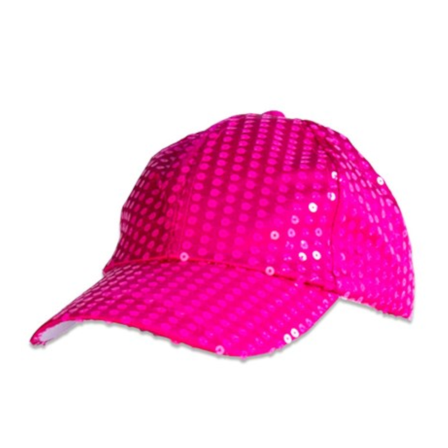 Haza-Witbaard Pet - Pailletten - Neon - Roze