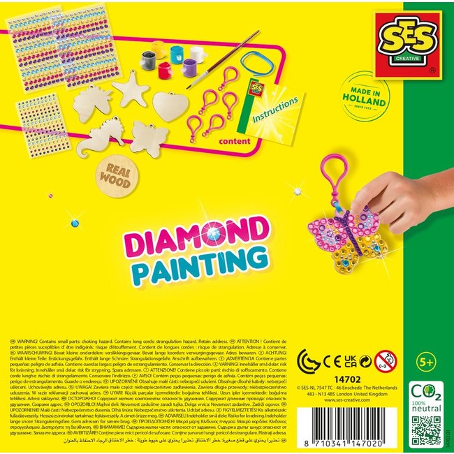 SES Knutselen - Diamond painting - Houten sleutelhangers