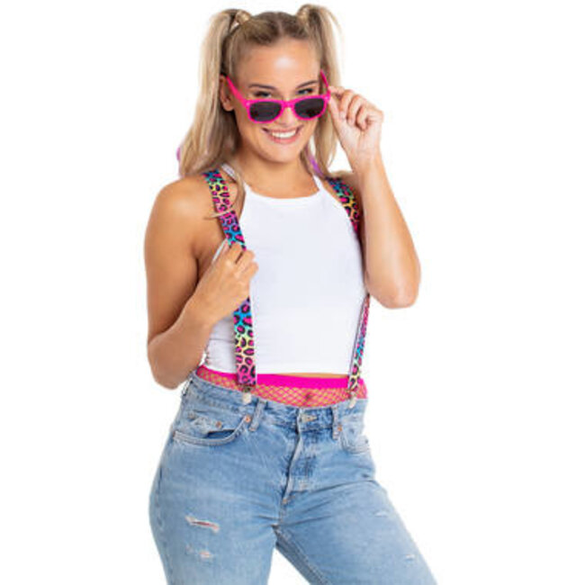 Folat Bretels - Panterprint - Regenboog**