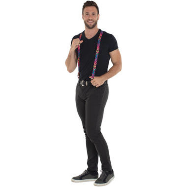 Folat Bretels - Panterprint - Regenboog**