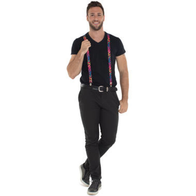 Folat Bretels - Panterprint - Regenboog**