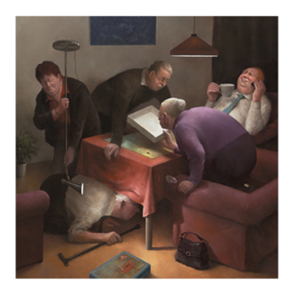 Comello Kaart - Onder moeders paraplu - Marius van Dokkum