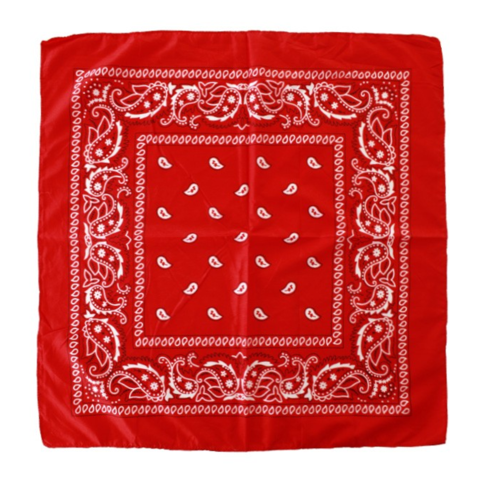 Zakdoek - Rood - Met wit motief - 53x53cm