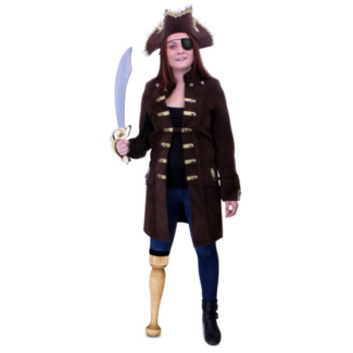 PartyXplosion Kostuum - Piraat - Jas - Bonney - L