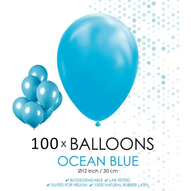 Globos Ballonnen - Oceaan blauw - 30cm - 100st.