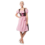 Partychimp Dirndl - Jurk - Anne - Lang - Roze, bruin, wit- 4XL