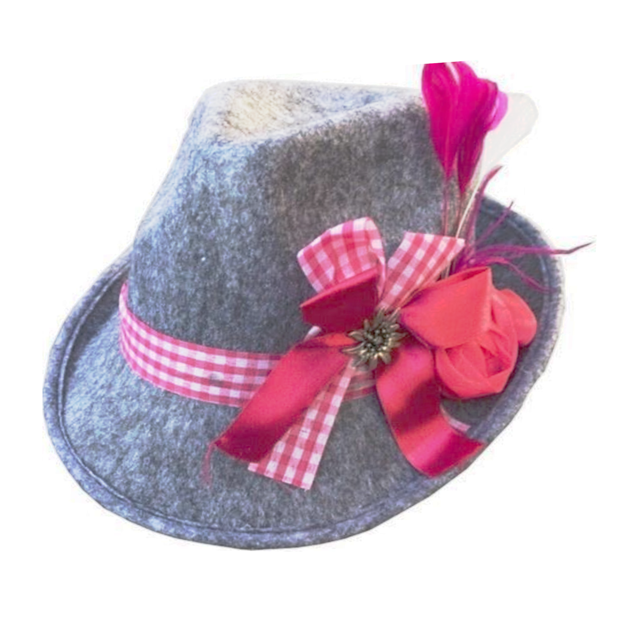 Hoed - Oktoberfest - Tirol - Grijs roze - Deluxe - Dames