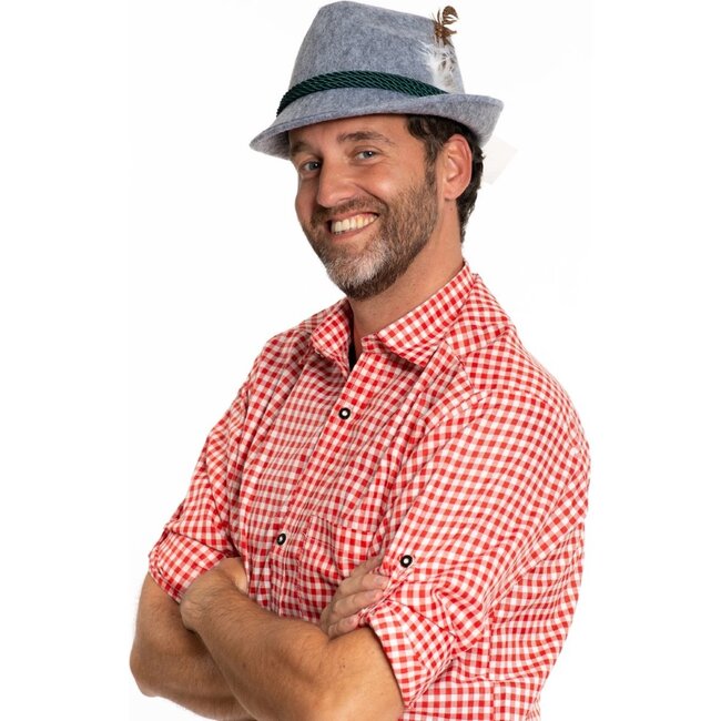 Partychimp Hoed - Oktoberfest - Tirol - Grijs