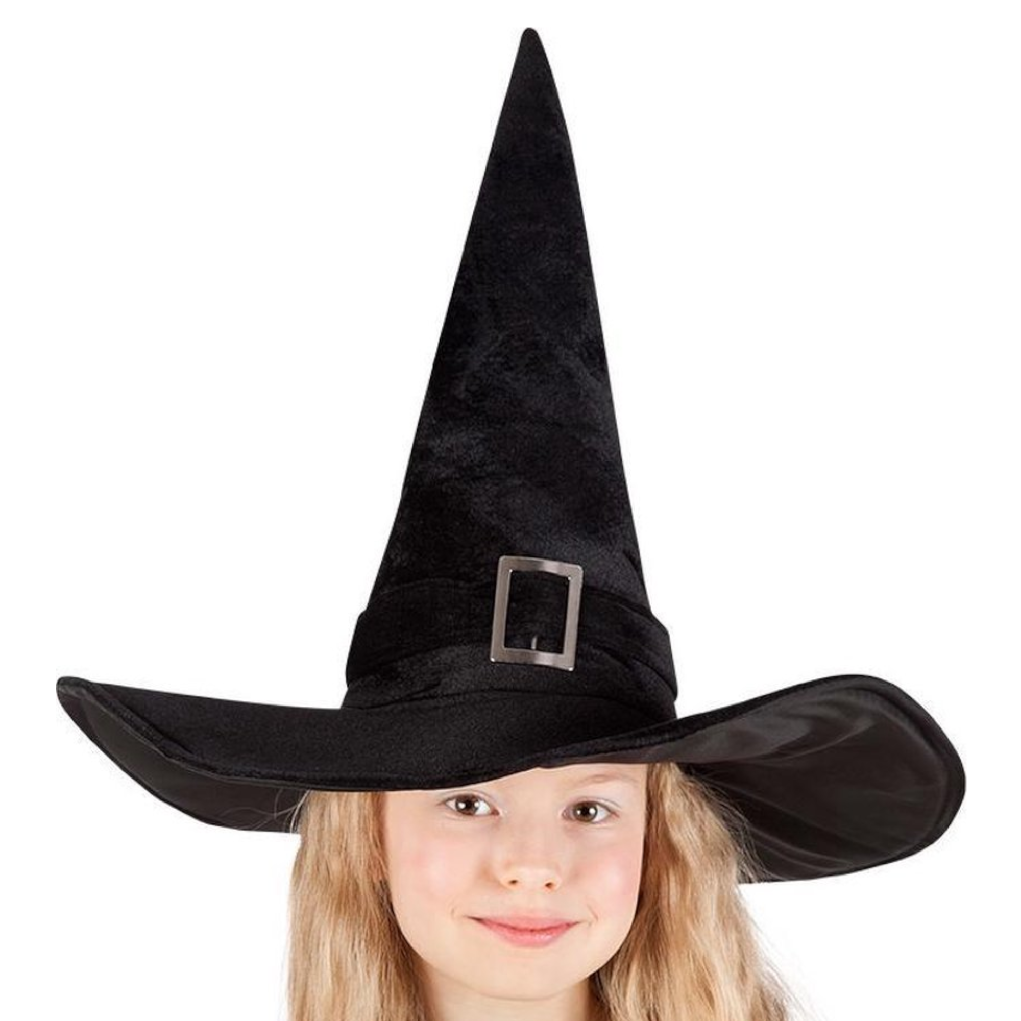 Hoed - Heksenhoed - Zwart - Met gesp - Voor kinderen