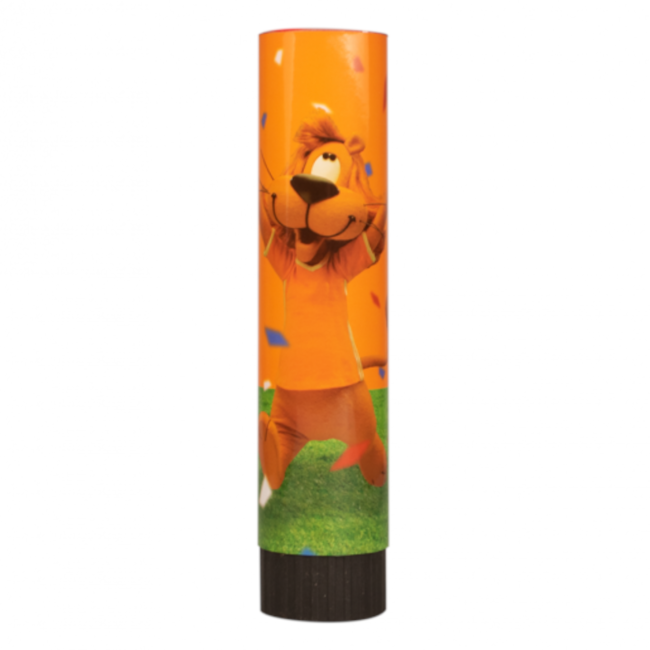 Paperdreams Confettikanon - Loeki de leeuw - Oranje - 20cm