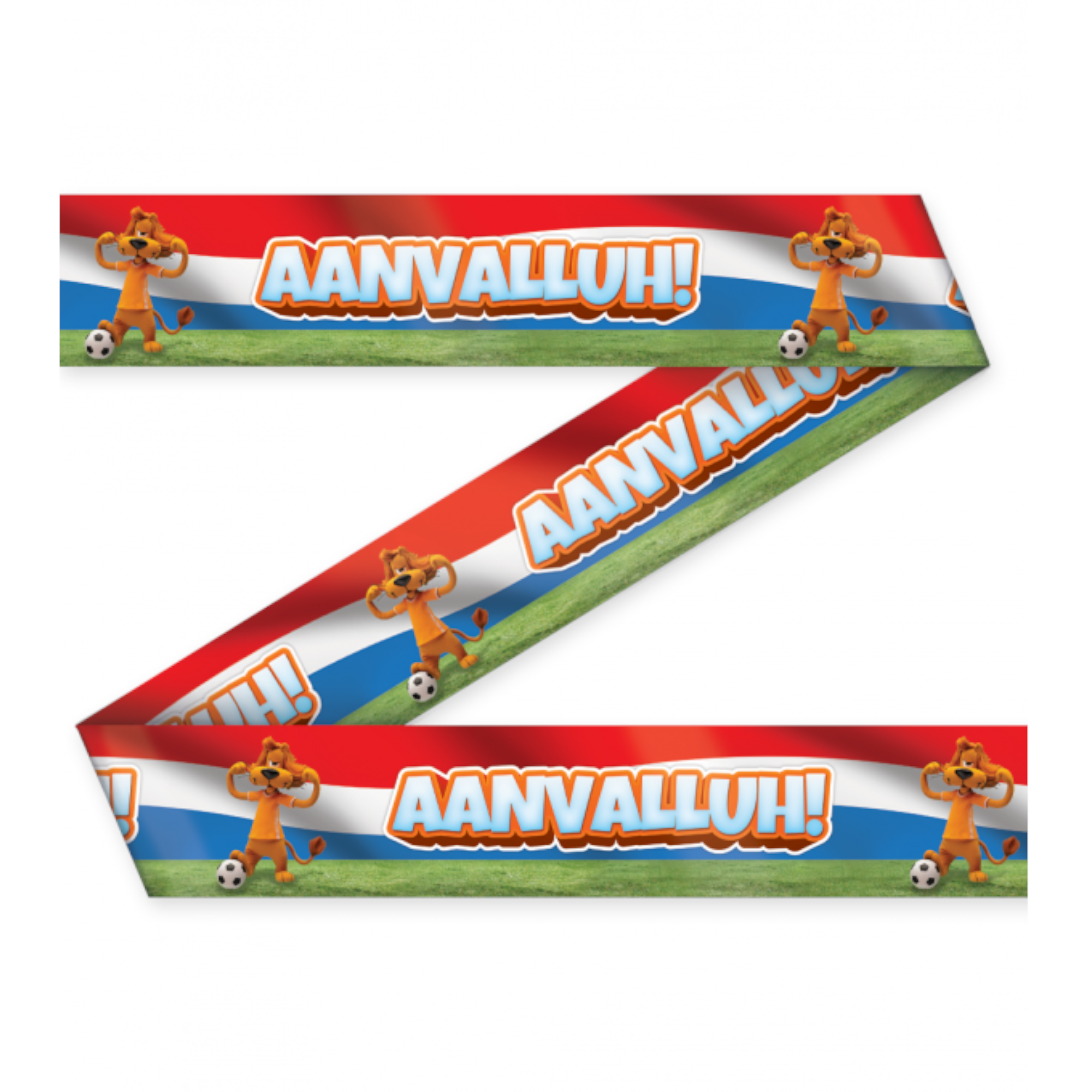 Markeerlint - Afzetlint - Loeki de leeuw - Aanvalluh! - Rood, wit, blauw