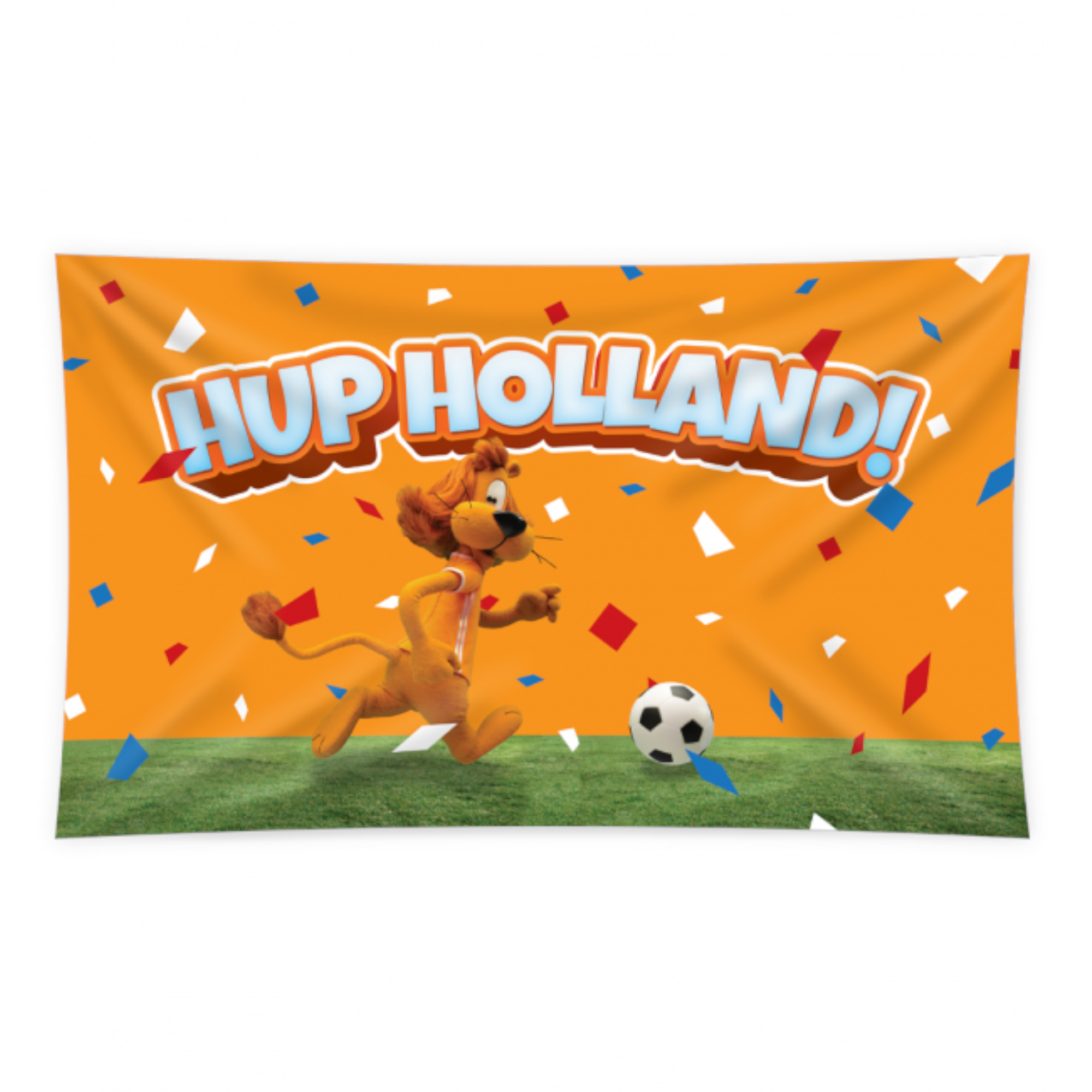 Vlag - Gevelvlag - Loeki de leeuw - Oranje - 90x150cm