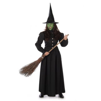 Partychimp Heks - Kostuum - Jurk - Wicked witch - 3dlg. - M