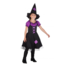 PartyXplosion Kostuum - Heks - Jurk & hoed - Zwart, paars - mt.104/116