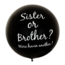 PartyXplosion Ballon - Gender reveal - Sister or brother? - 90cm