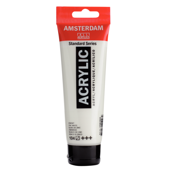 Royal Talens Verf - Acryl - 104 - Zink wit - Amsterdam - 120ml