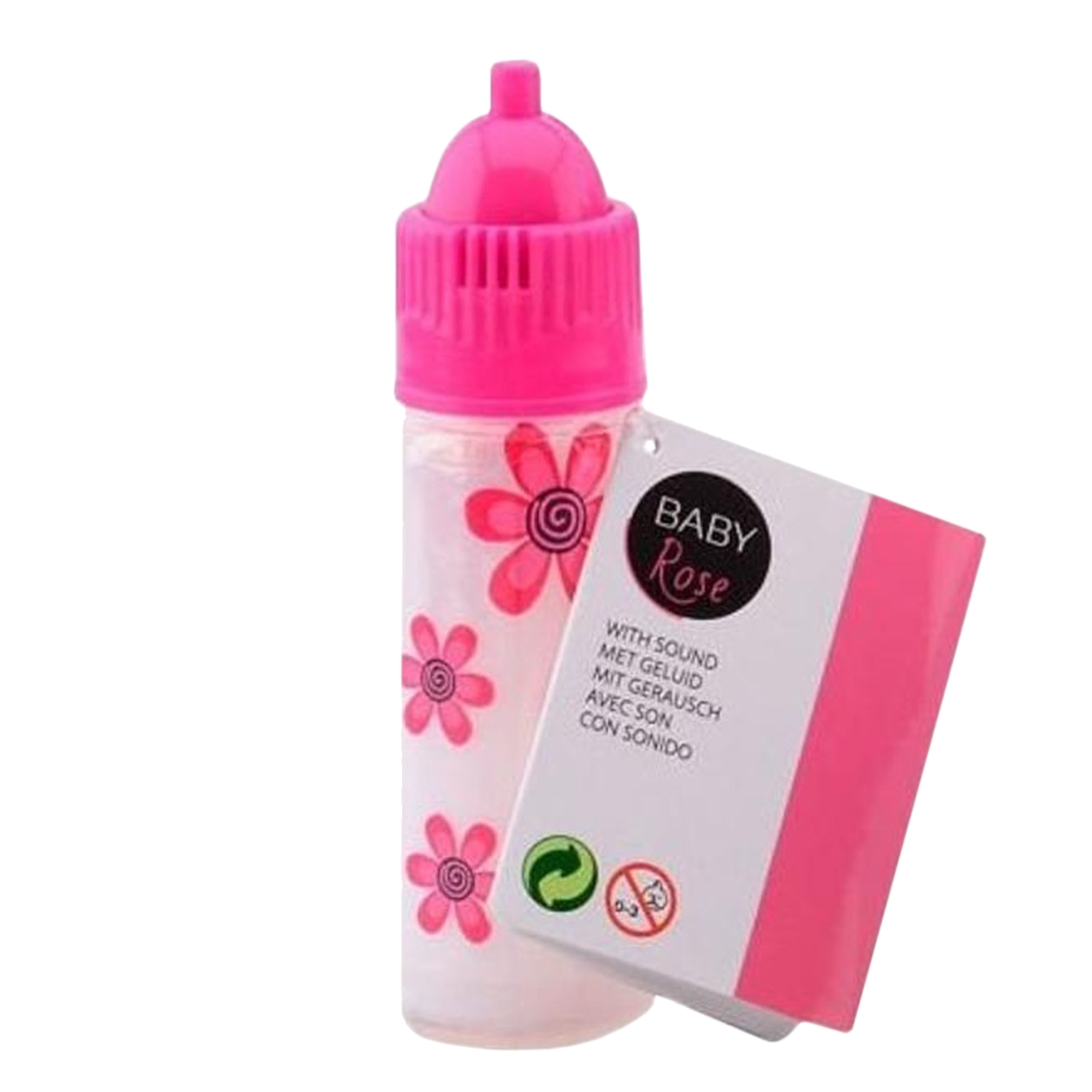 Poppenfles - Met geluid - Roze - 15x3,5cm