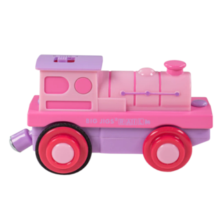 BigJigs Trein - De krachtige roze locomotief - Elektrisch
