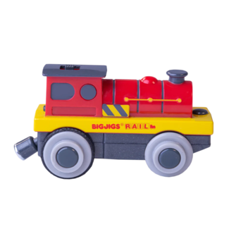 BigJigs Trein - De krachtige rode locomotief - Elektrisch - Op batterijen