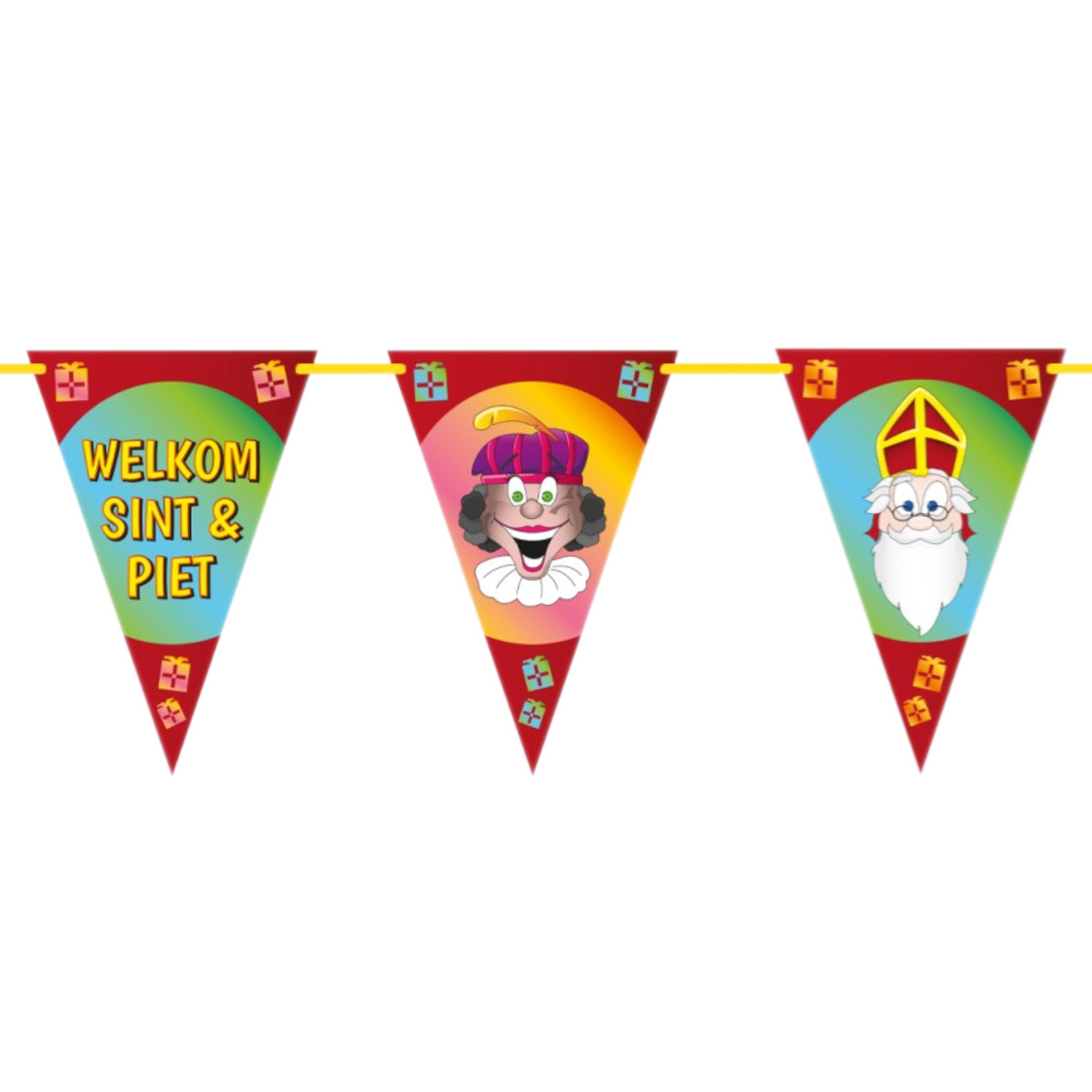 Vlaggenlijn - Welkom sint & piet - Papier - 6m
