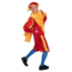 Haza-Witbaard Kostuum - Piet - Rood, geel - Met cape - Velours - XL