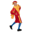 Haza-Witbaard Kostuum - Piet - Rood, geel - Met cape - Velours - S