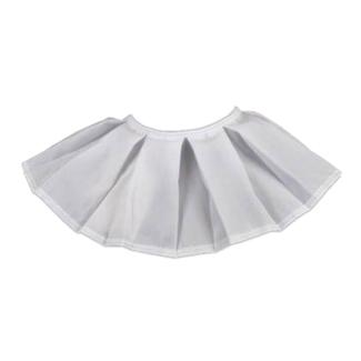 Haza-Witbaard Kraag - Piet - Geplooid - Enkel - Stof - Wit