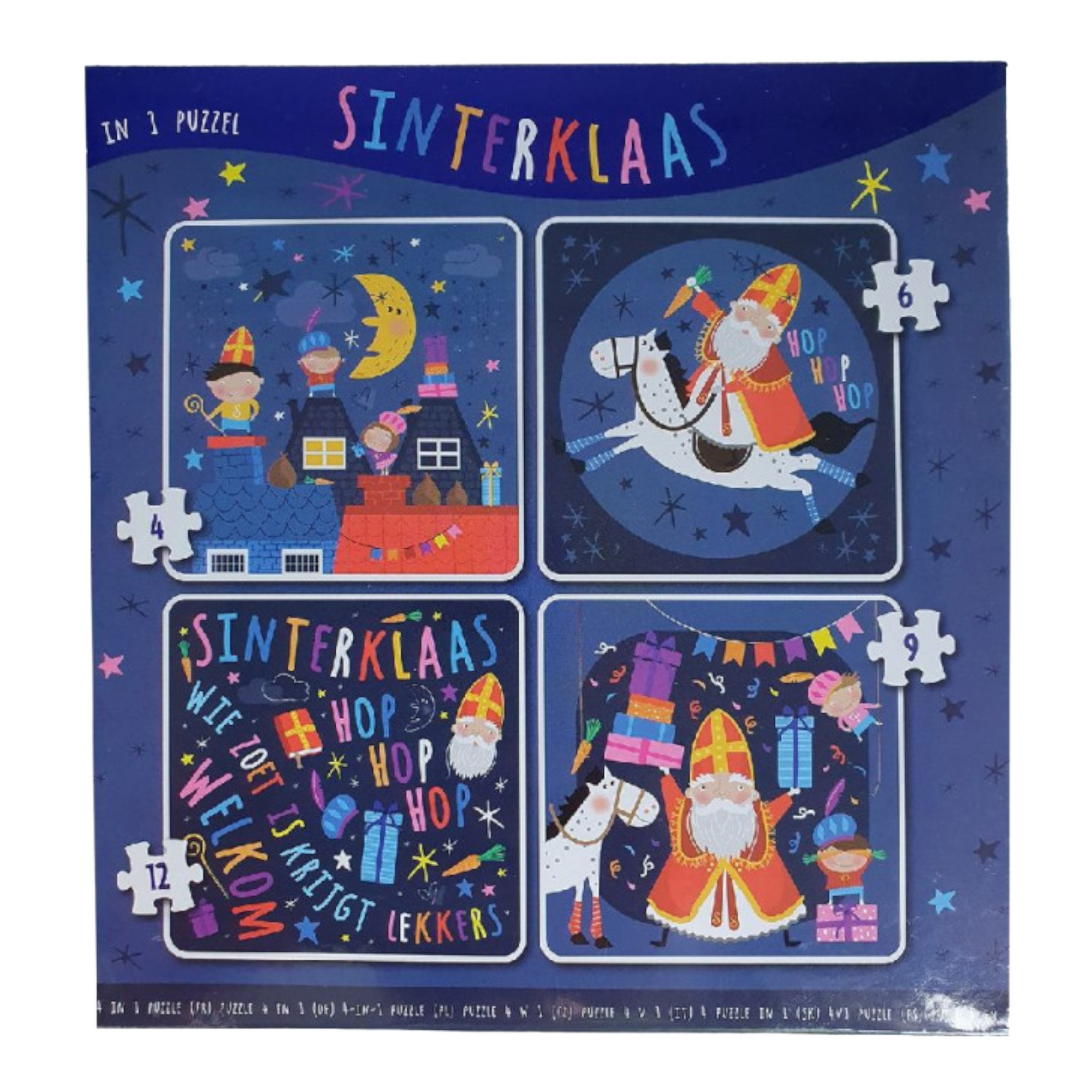 Puzzel - Sinterklaas - 4 Puzzels - 4, 6, 9 & 12st.