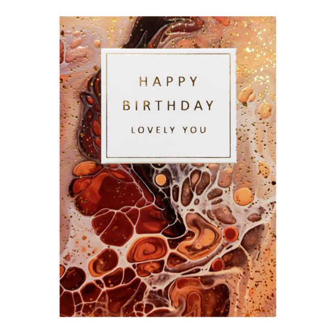 Artige Kaart - Gold Rush - Happy birthday lovely you - GLD037-A