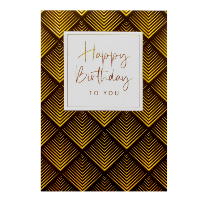 Artige Kaart - Gold Rush - Happy birthday to you - GLD036-A