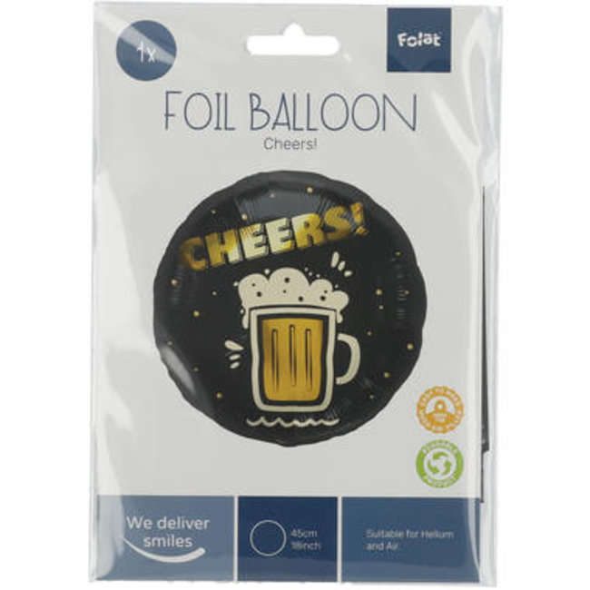 Folat Folieballon - Cheers - 45cm - Zonder vulling