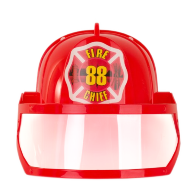 PartyXplosion Helm - Brandweer- Rood - Verstelbaar - Voor kinderen