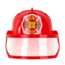 PartyXplosion Helm - Brandweer- Rood - Verstelbaar - Voor kinderen