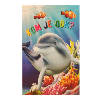 Interstat Uitnodigingskaarten - Dolfijn - Kom je ook? - 6st.